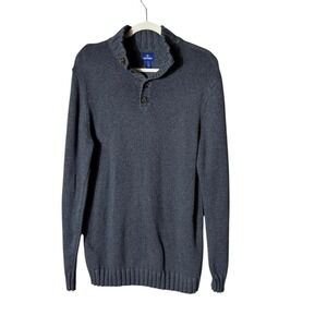 Old Navy Mens Sweater Jumper Size Medium Heritage Forest Grey Fisherman Grandpa